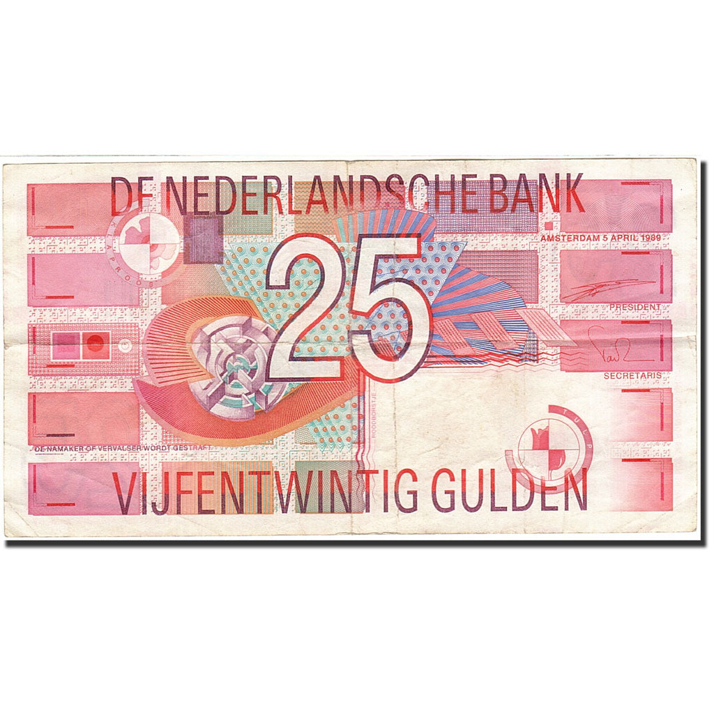 Banknote, Netherlands, 25 Gulden, 1989-1997, 1999-04-05, KM:100, EF(40-45)
