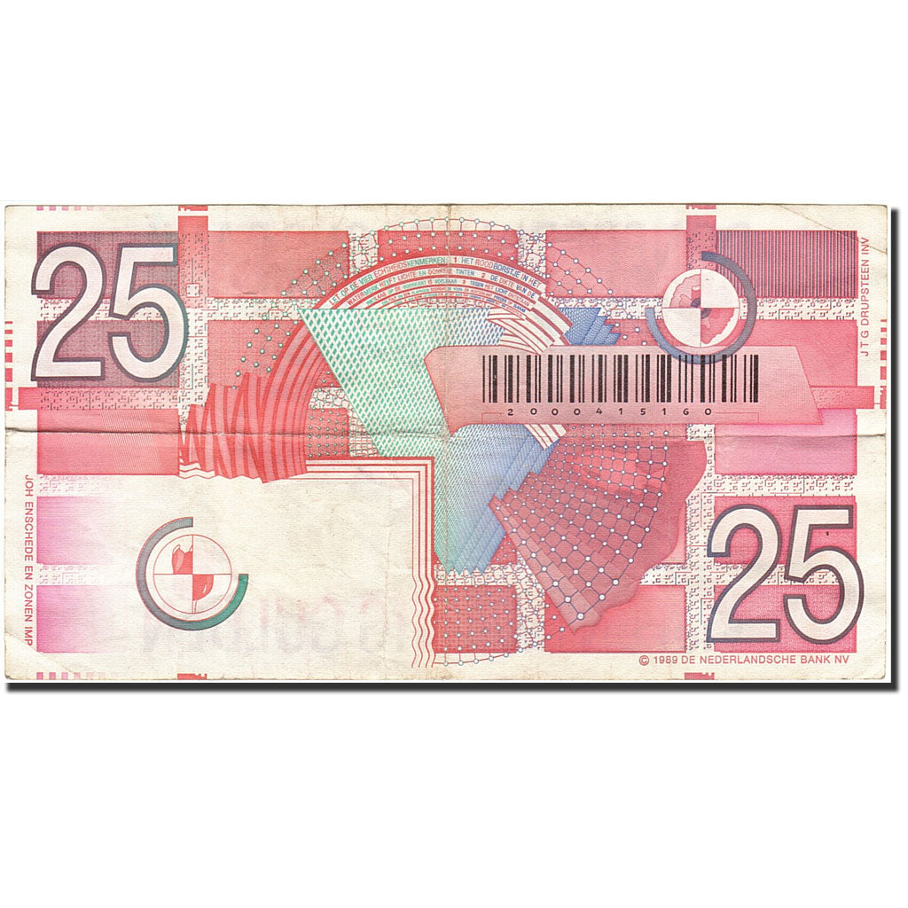 Banknote, Netherlands, 25 Gulden, 1989-1997, 1999-04-05, KM:100, EF(40-45)