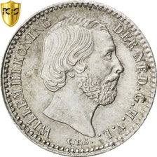 Netherlands, William III, 10 Cents, 1884, KM:80, PCGS MS63