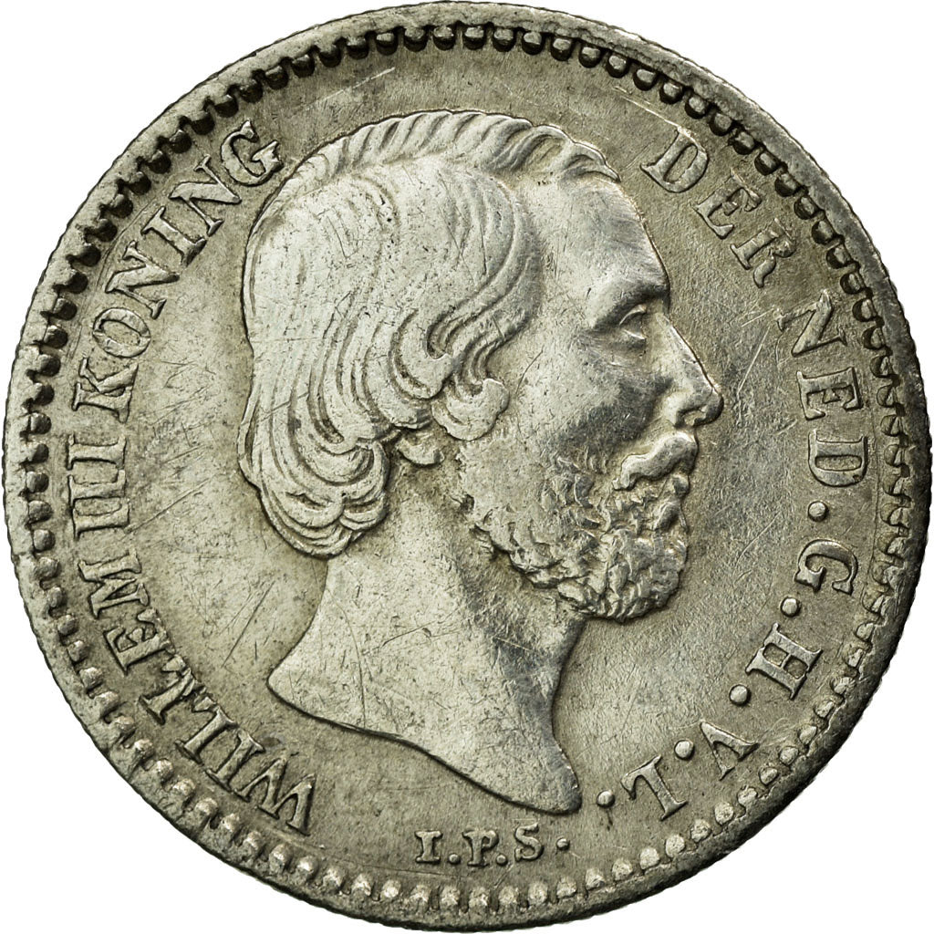 Coin, Netherlands, William III, 10 Cents, 1885, EF(40-45), Silver, KM:80