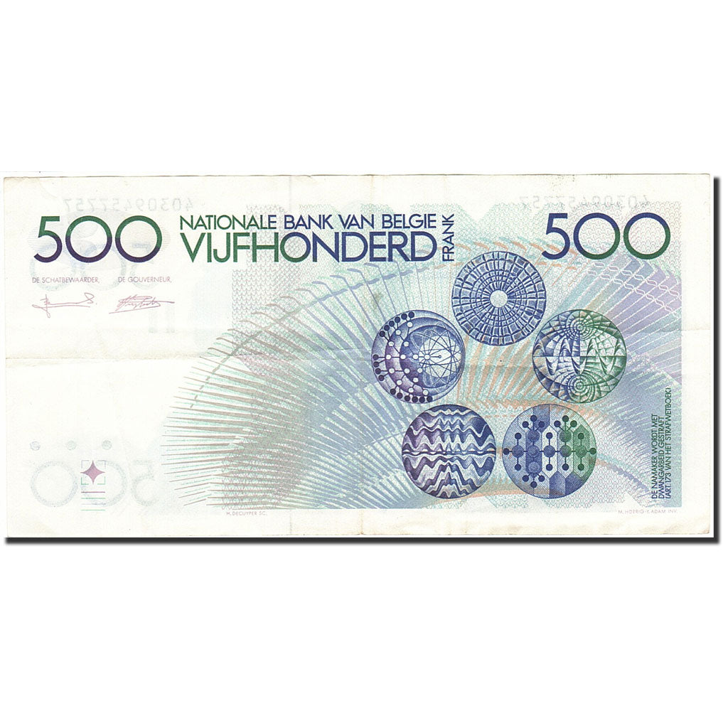Banknote, Belgium, 500 Francs, 1981-1982, Undated (1982-1998), KM:143a