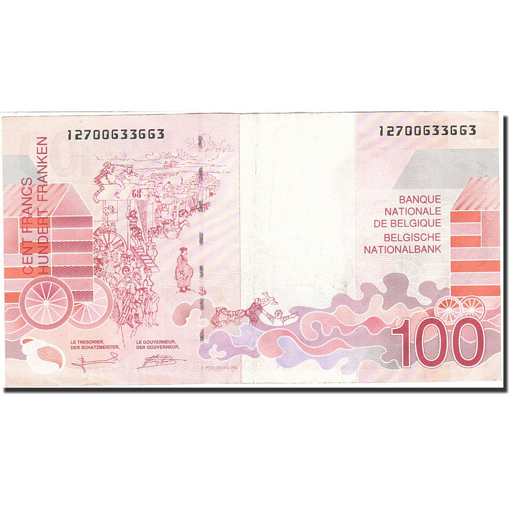 Banknote, Belgium, 100 Francs, 1994-1997, Undated (1995-2001), KM:147, EF(40-45)