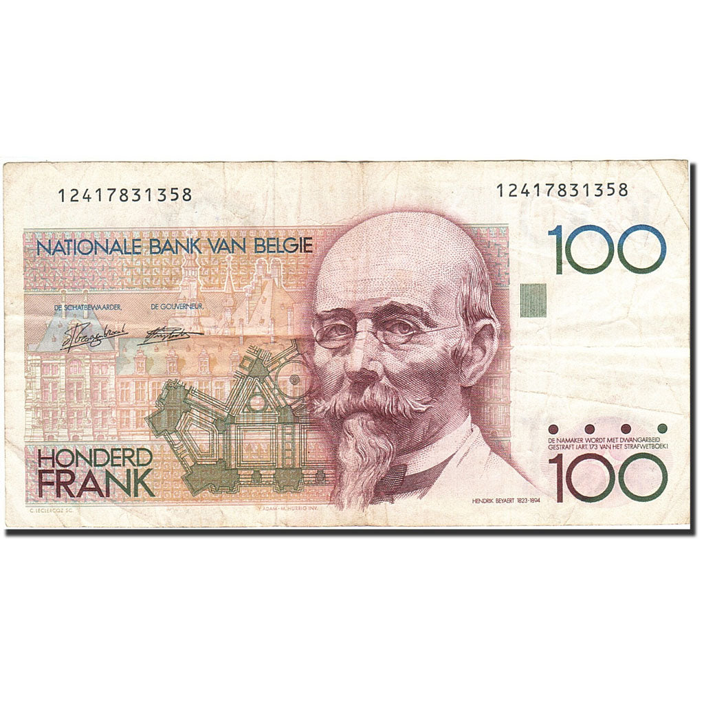 Banknote, Belgium, 100 Francs, 1981-1982, Undated (1982-1994), KM:142a