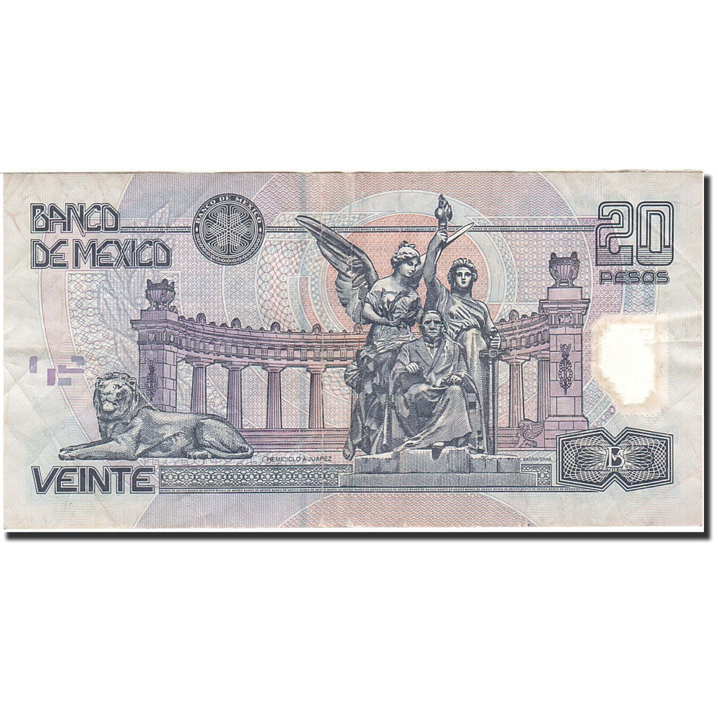 Billete, 20 Pesos, 2000-2001, México, KM:116d, 2003-05-23, MBC