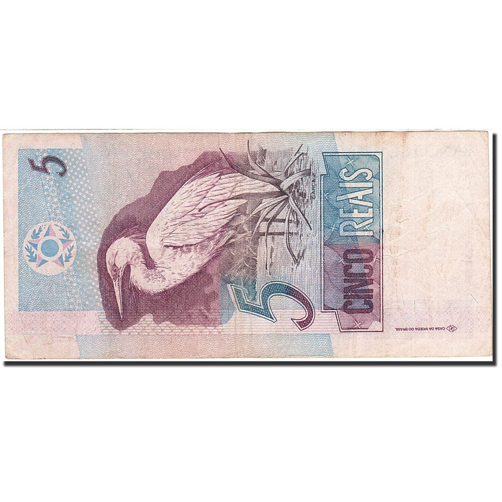 Brazil, 5 Reais, 1994, Undated (1997), KM:244Ah, VF(20-25)