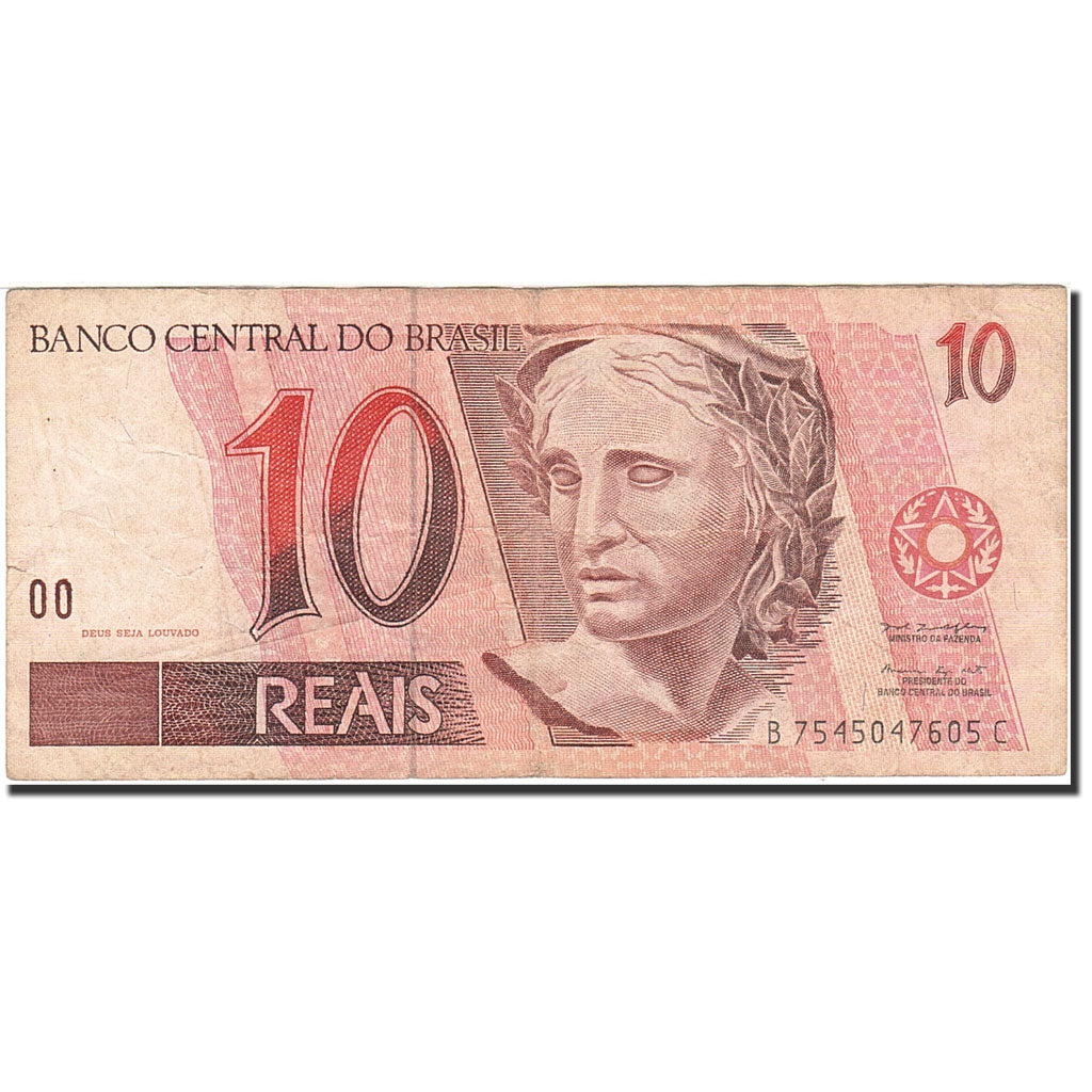 Brazil, 10 Reais, 1994, Undated (1997), KM:245Ac, EF(40-45)