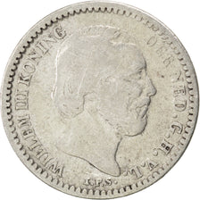 Moneda, Países Bajos, William III, 10 Cents, 1890, BC+, Plata, KM:80