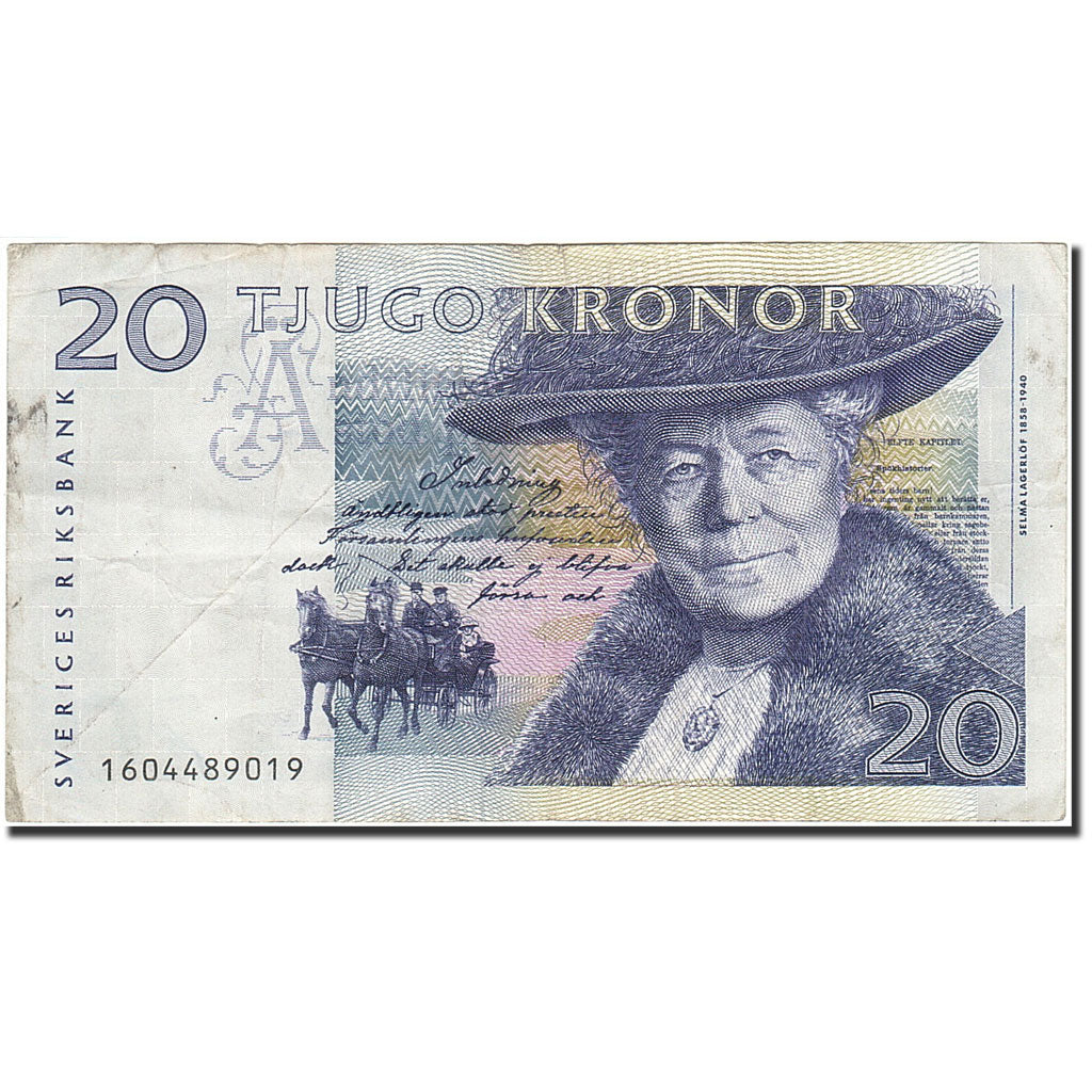 Banconote, Svezia, 20 Kronor, 1997, KM:63d, 2007, MB