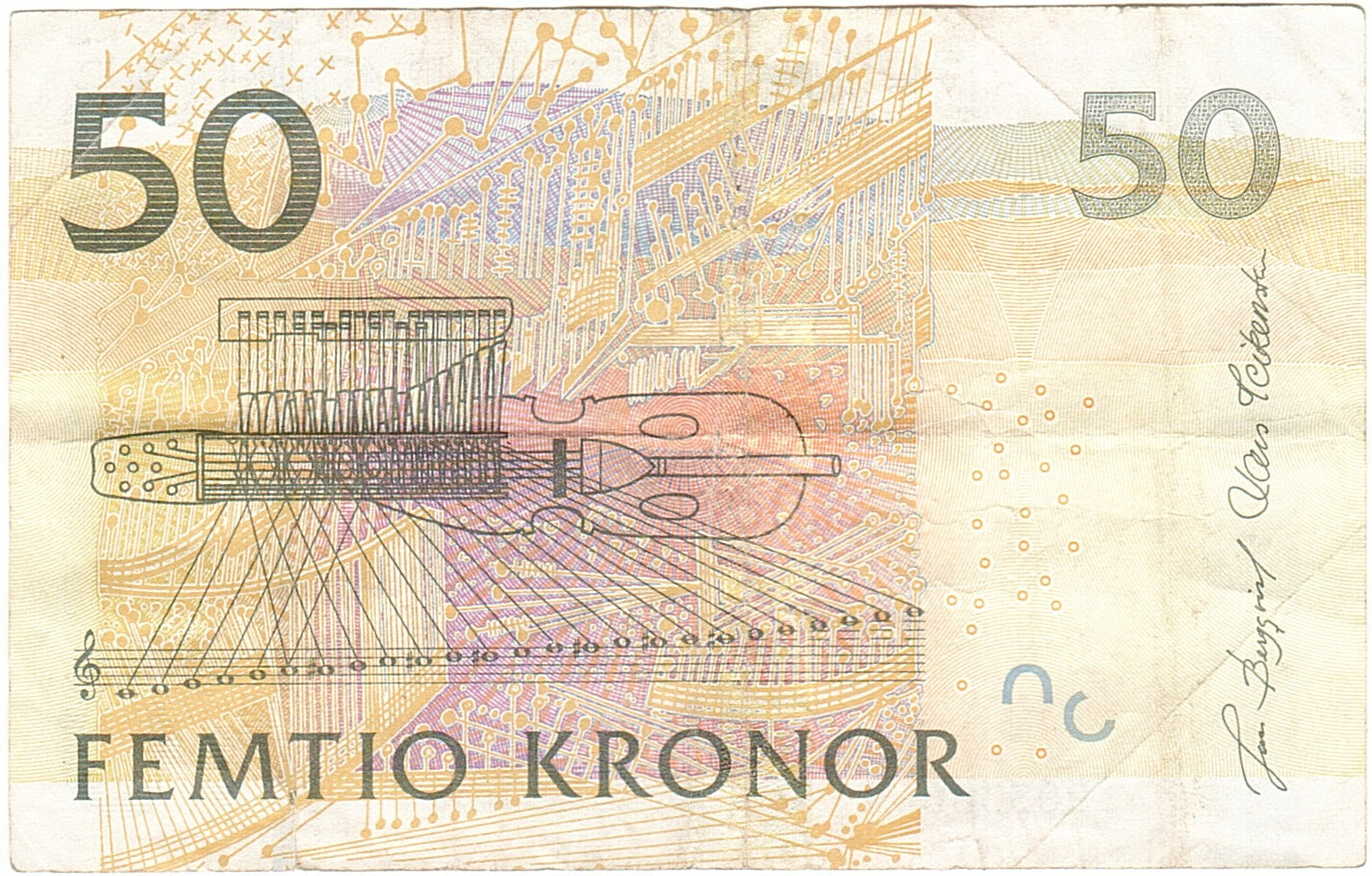 Svezia, 50 Kronor, 1991-1996, KM:62b, 2003, MB+