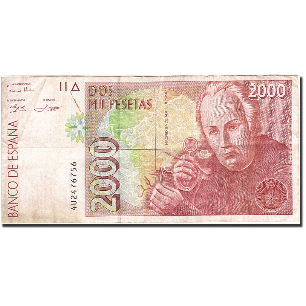 Banknote, Spain, 2000 Pesetas, 1992-1996, 1992-04-24, KM:164, VF(20-25)