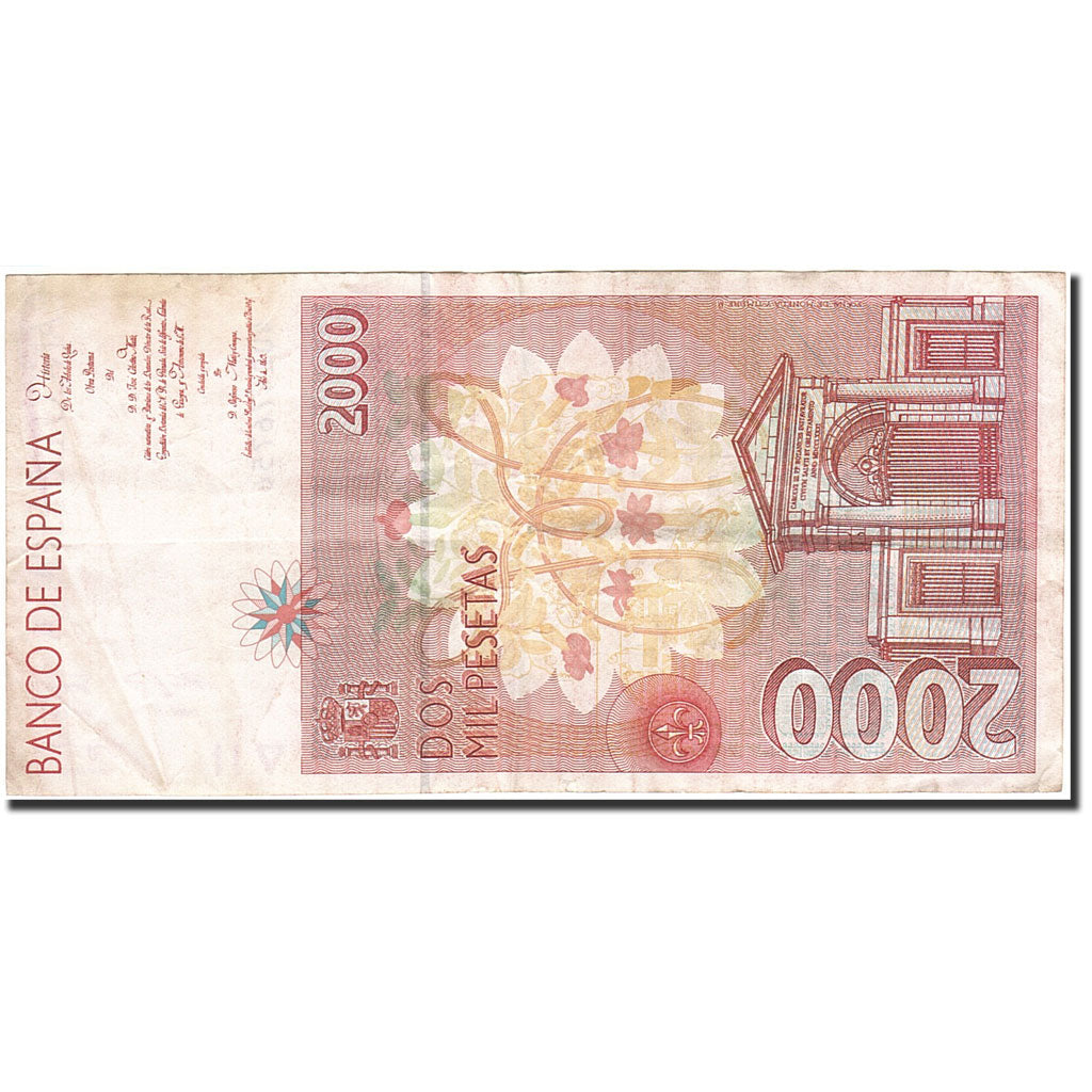 Banknote, Spain, 2000 Pesetas, 1992-1996, 1992-04-24, KM:164, VF(20-25)