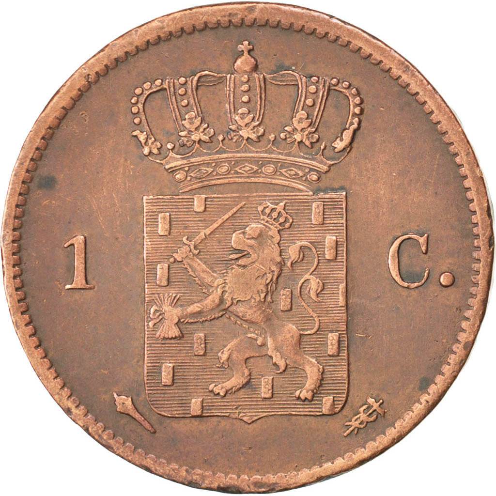 NETHERLANDS, Cent, 1826, KM #47, EF(40-45), Copper, 22, 3.97