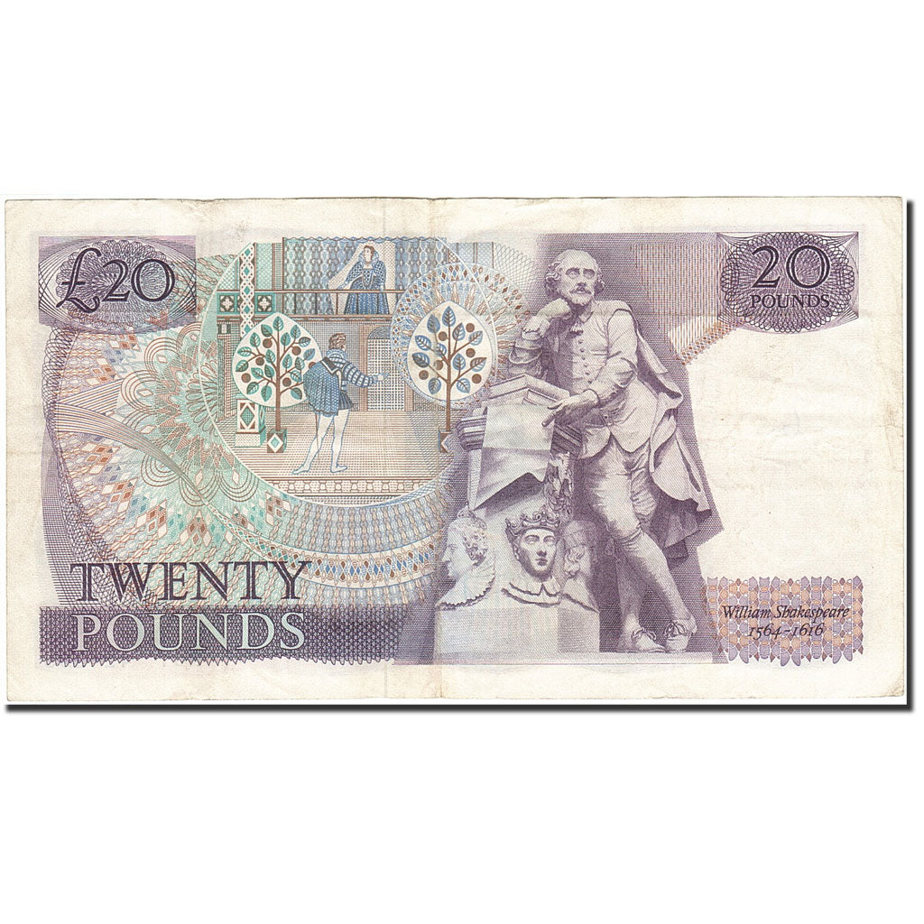 Billet, Grande-Bretagne, 20 Pounds, 1971-1982, 1970-1980, KM:380b, SUP