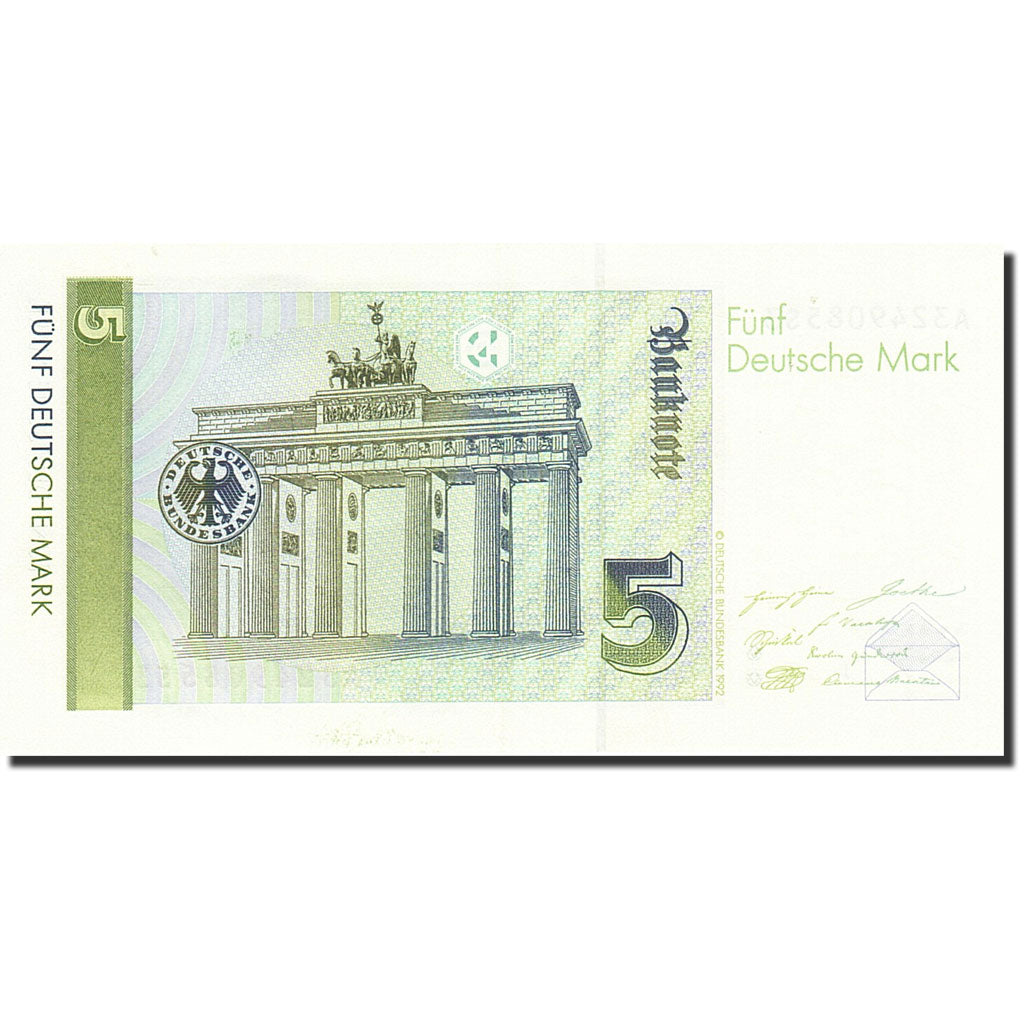 GERMANY - FEDERAL REPUBLIC, 5 Deutsche Mark, 1989-1991, KM:37, 1991-08-01