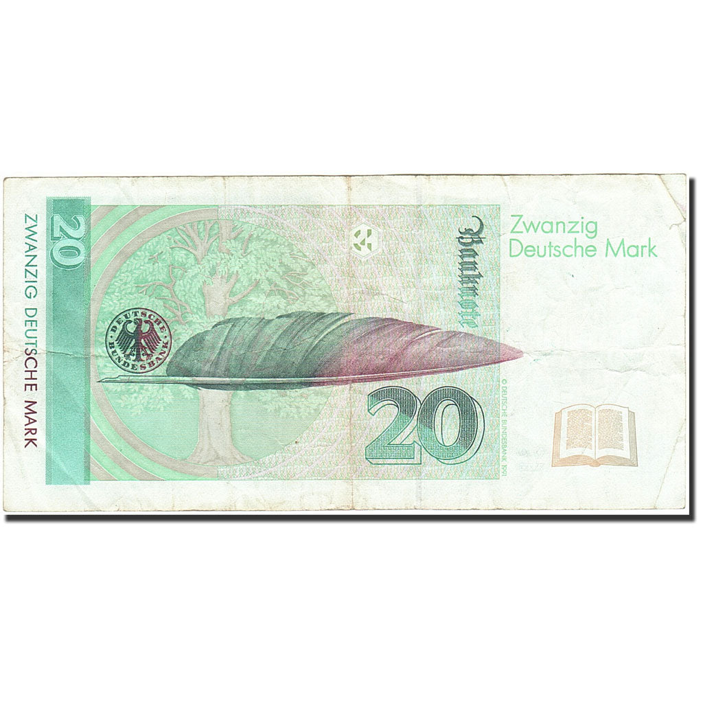 Banknote, GERMANY - FEDERAL REPUBLIC, 20 Deutsche Mark, 1989-1991, 1991-08-01
