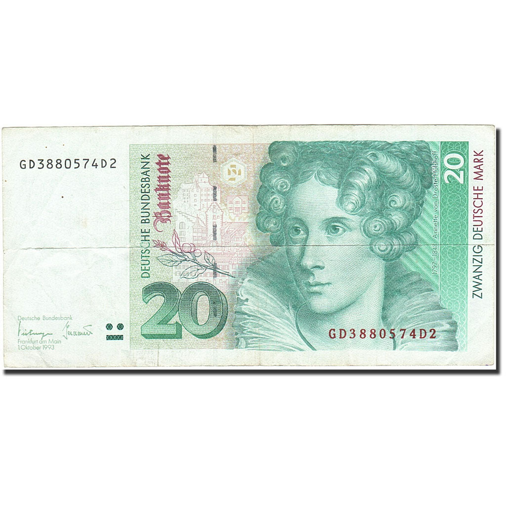 Banknote, GERMANY - FEDERAL REPUBLIC, 20 Deutsche Mark, 1989-1991, 1993-10-01