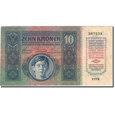 Banknote, Austria, 10 Kronen, 1919, 1915-01-02, KM:51a, F(12-15)