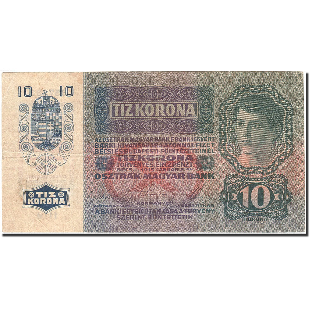 Billet, Autriche, 10 Kronen, 1919, 1915-01-02, KM:51a, B+