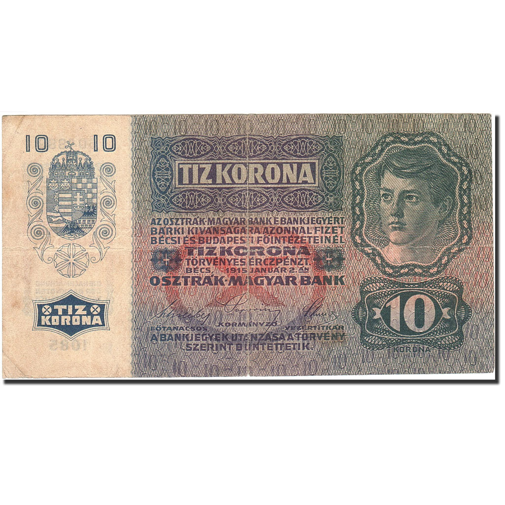 Banknote, Austria, 10 Kronen, 1919, 1915-01-02, KM:51a, VF(20-25)