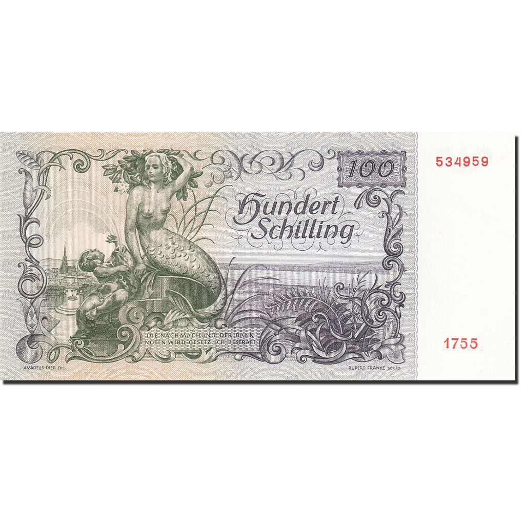 Banknote, Austria, 100 Schilling, 1949-1954, 1949-01-03, KM:132, UNC(60-62)