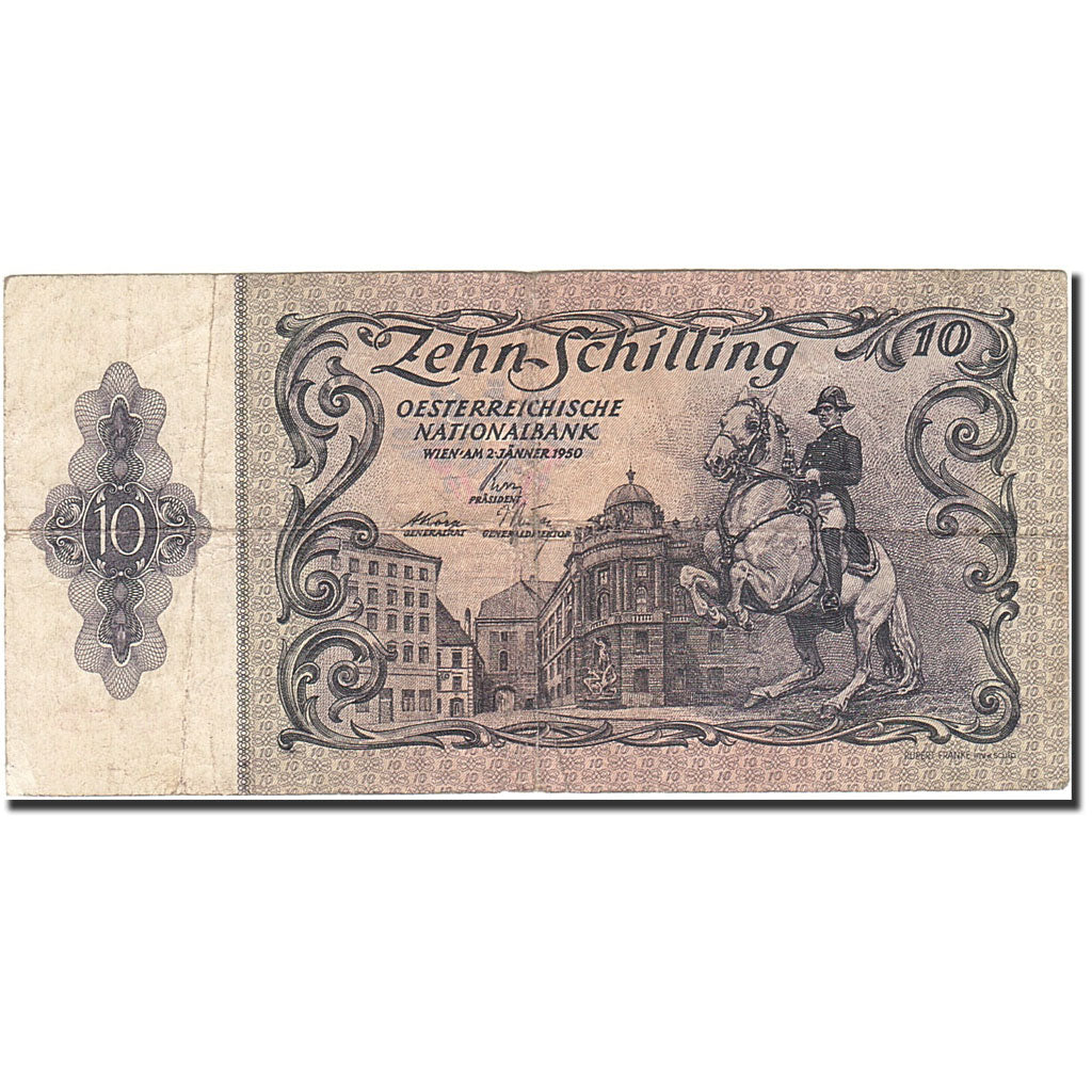 Österreich, 10 Schilling, 1949-1954, KM:127, 1950-01-02, S