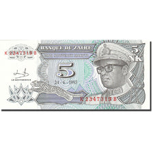 Banknote, Zaire, 5 Nouveaux Makuta, 1993, 1993-06-24, KM:48a, UNC(65-70)