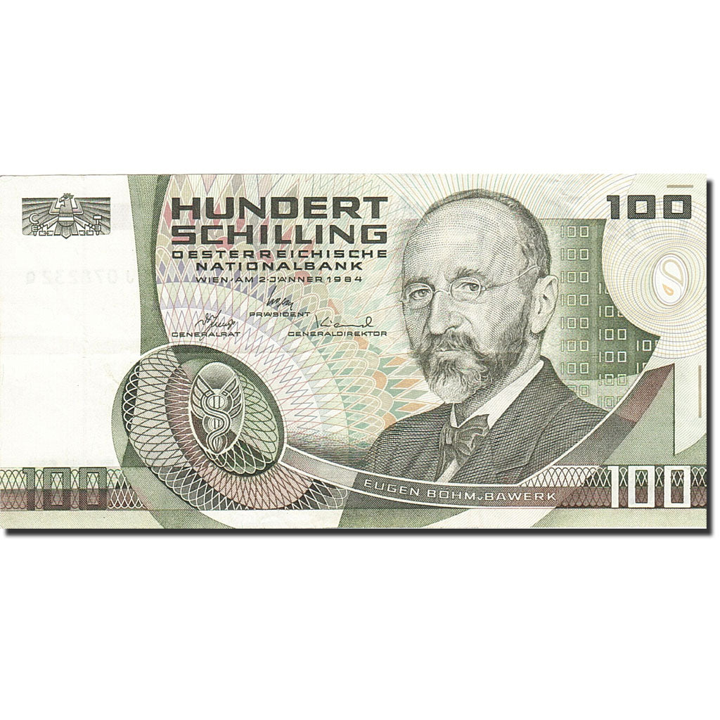 Austria, 100 Schilling, 1983-1988, 1984-01-02, KM:150, AU(50-53)