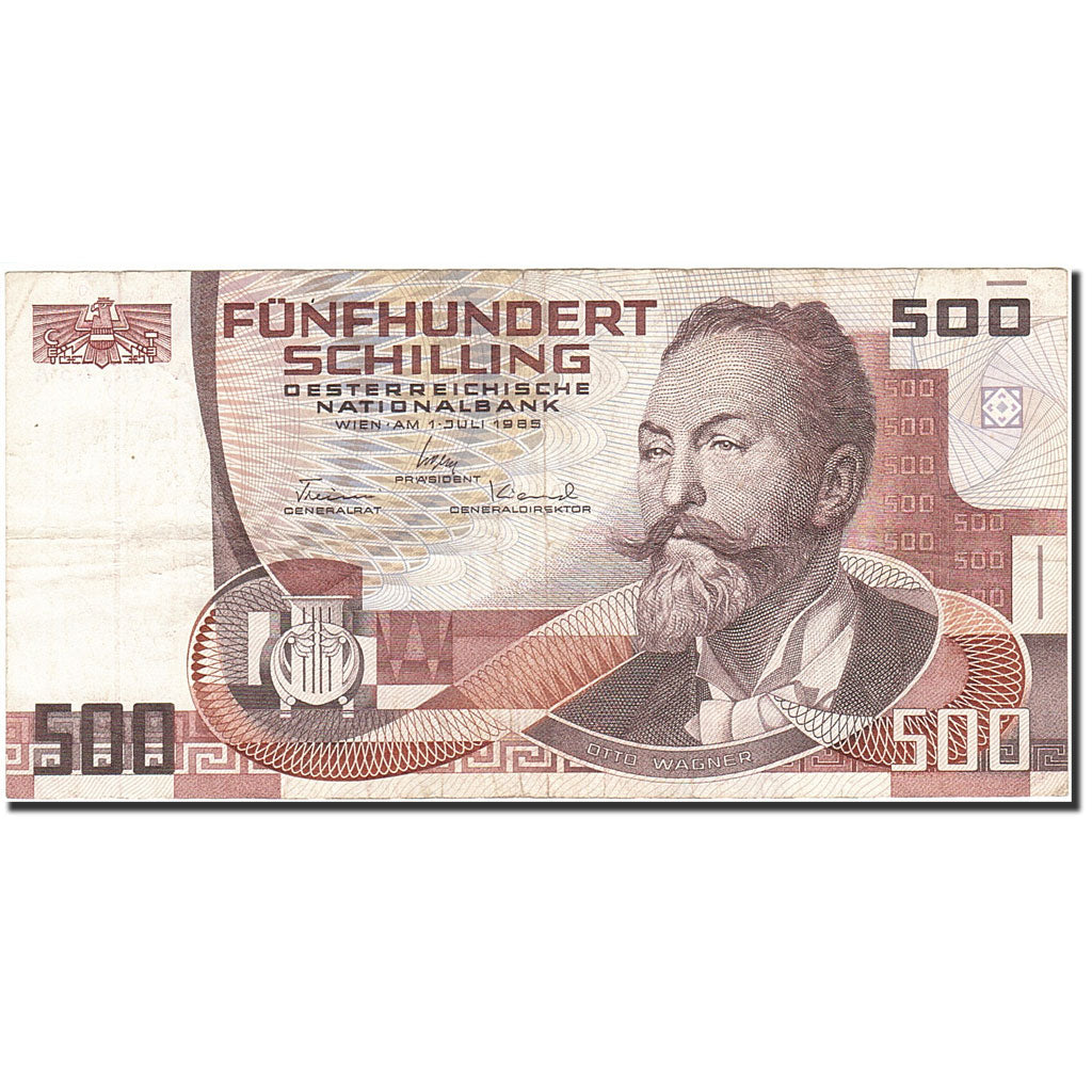 Banknote, Austria, 500 Schilling, 1983-1988, 1985-07-01, KM:151, VF(30-35)