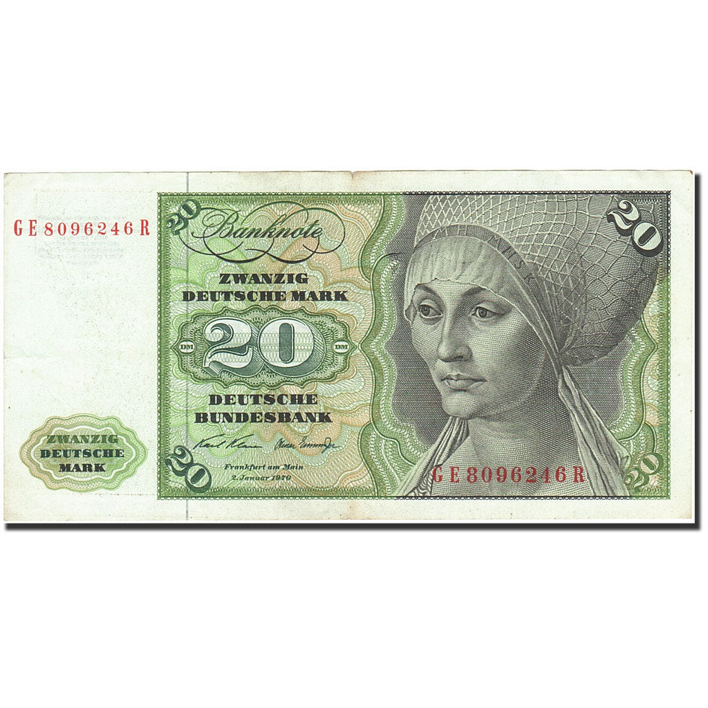 Banknote, GERMANY - FEDERAL REPUBLIC, 20 Deutsche Mark, 1970-1980, 1970-01-02