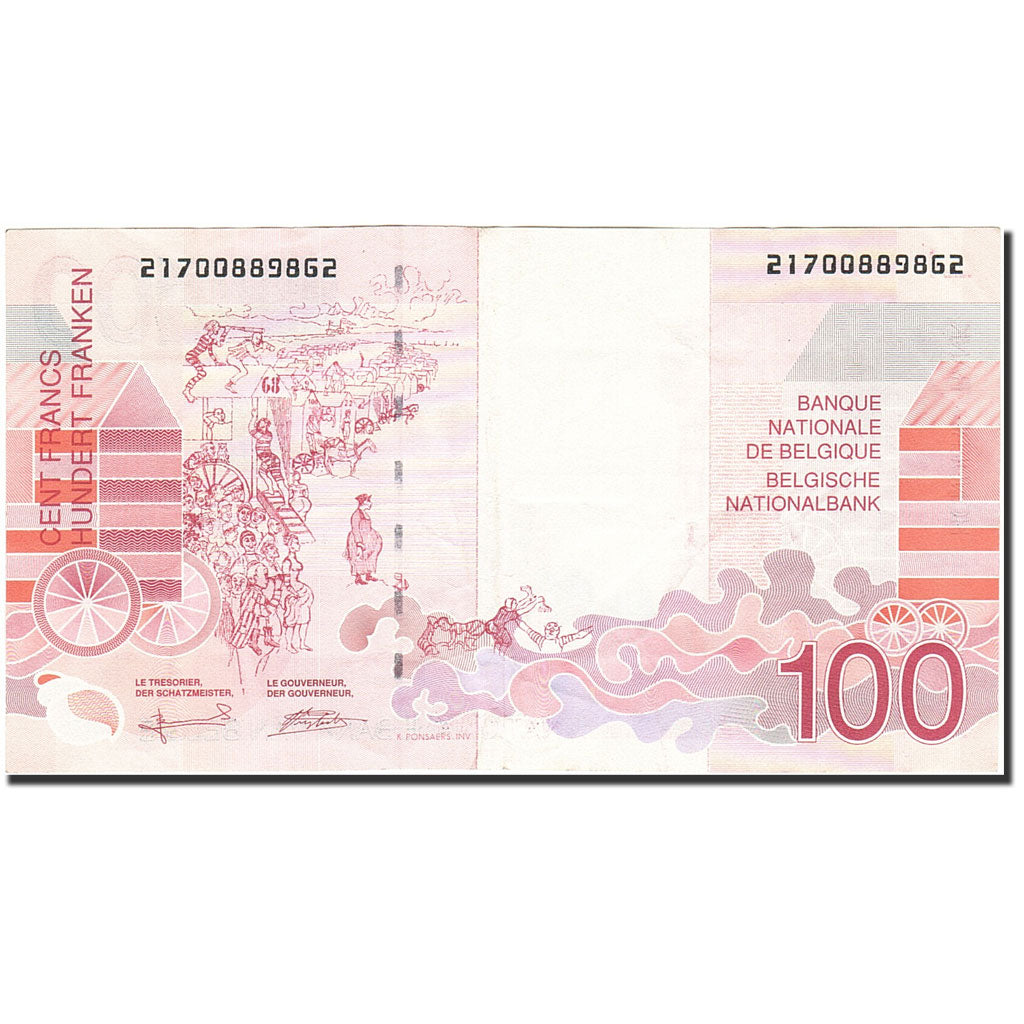 Belgium, 100 Francs, 1994-1997, KM:147, Undated (1995-2001), AU(55-58)