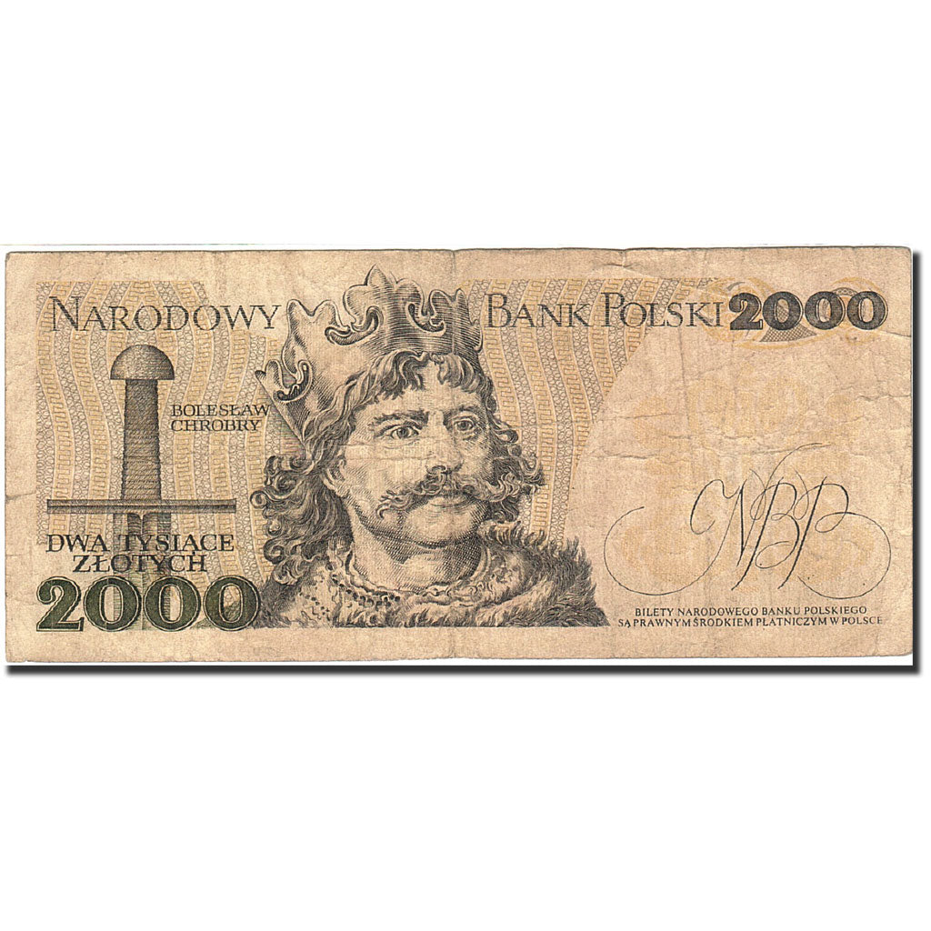 Poland, 2000 Zlotych, 1977, 1979-06-01, KM:147b, VG(8-10)