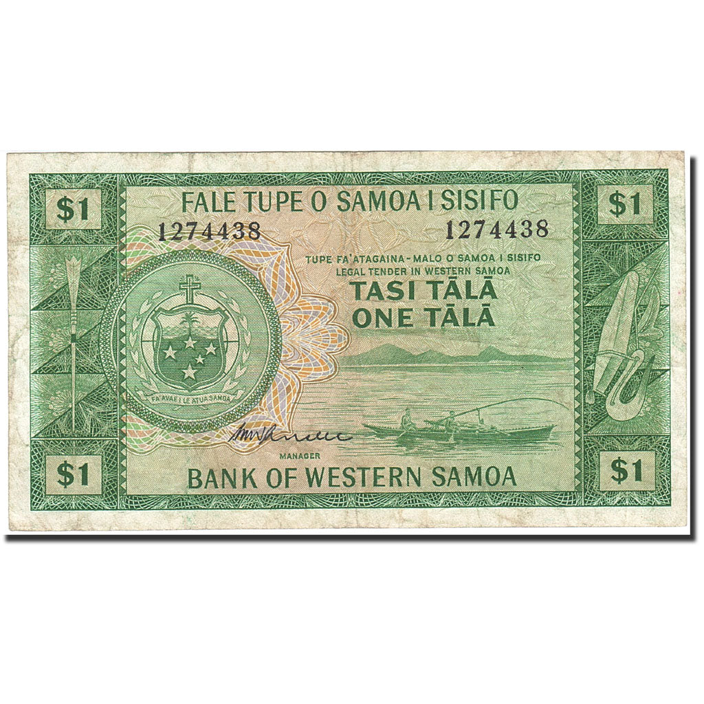 Western Samoa, 1 Tala, 1967, Undated (1967), KM:16a, VF(20-25)