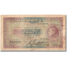 Malte, 2 Shillings 6 Pence, 1940-1943, Undated (1940), KM:18, B