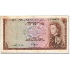 Biljet, Malta, 1 Pound, 1968-1969, 1969, KM:29a, TB