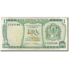 Billete, 1 Lira, 1967, Malta, KM:31e, 1973, BC