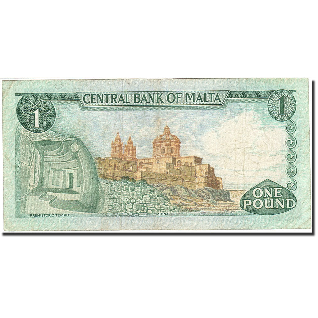 Banknote, Malta, 1 Lira, 1967, 1973, KM:31e, VF(20-25)