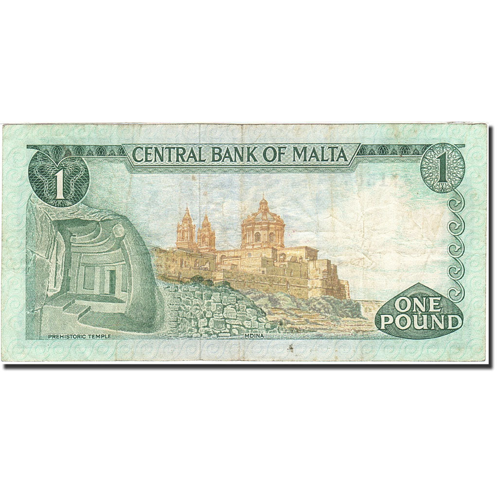 Banknote, Malta, 1 Lira, 1967, 1973, KM:31f, VF(20-25)