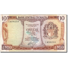 Banknote, Malta, 10 Liri, 1967, 1973, KM:33e, VF(20-25)