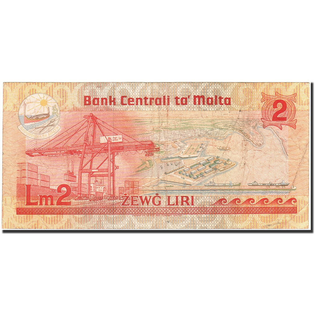 Banknote, Malta, 2 Liri, 1986, 1986, KM:37, VF(20-25)