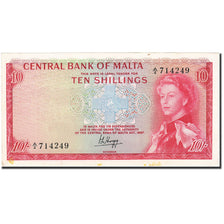 Banknote, Malta, 10 Shillings, 1968-1969, 1968, KM:28a, EF(40-45)