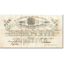 Banknot, Jersey, 5 Pounds, 1840, 1840-09-01, KM:A1b, AU(55-58)