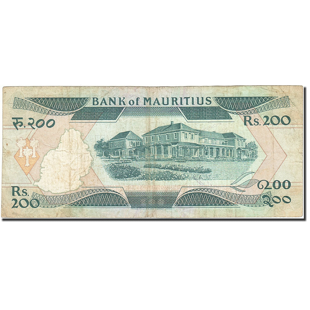 Banknote, Mauritius, 200 Rupees, 1985-1991, Undated (1985), KM:39a, VF(20-25)