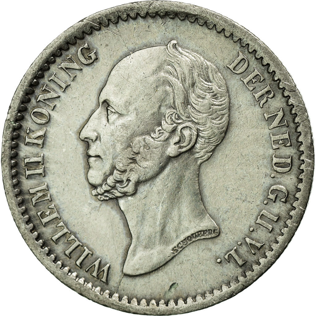 Moneta, Paesi Bassi, William II, 10 Cents, 1849, BB+, Argento, KM:75