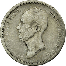 Coin, Netherlands, William II, 25 Cents, 1848, VF(20-25), Silver, KM:76