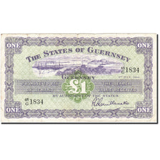 Billet, Guernsey, 1 Pound, 1945-1966, 1966-07-01, KM:43c, B+