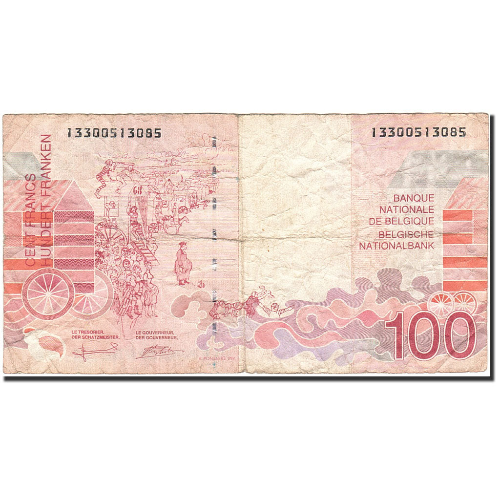 Banknote, Belgium, 100 Francs, 1994-1997, Undated (1995-2001), KM:147, VF(20-25)