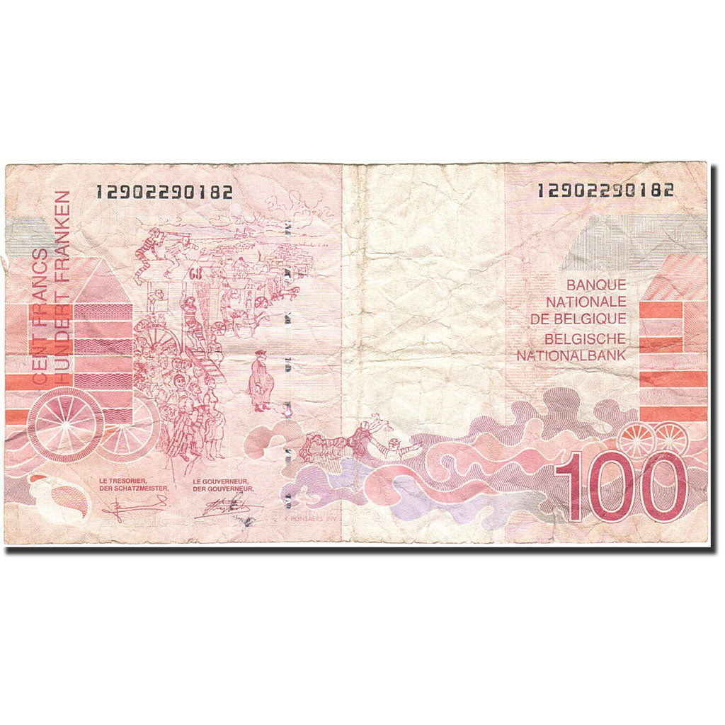 Banknote, Belgium, 100 Francs, 1994-1997, Undated (1995-2001), KM:147, F(12-15)