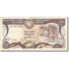 Billete, 1 Pound, 1987-1992, Chipre, KM:53c, 1993-03-01, BC+