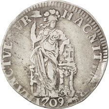 Paesi Bassi, GELDERLAND, Gulden, 1709, MB, Argento, KM:65.2