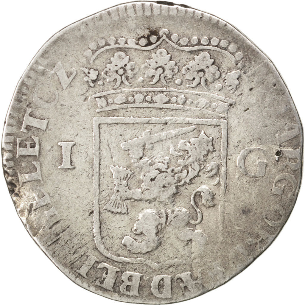 Paesi Bassi, GELDERLAND, Gulden, 1709, MB, Argento, KM:65.2